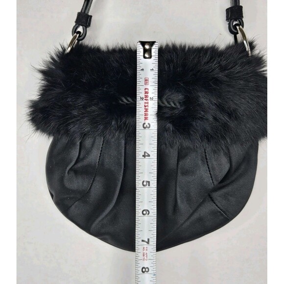Coach Limited Edition Black Rabbit Fur Satin Swarovski Evening Bag 3580 READ - Picture 11 of 12